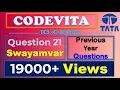 TCS Codevita Problem 21 Swayamvar Codevita Previous Year Questions With Solution