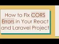 How to Fix CORS Errors in Your React and Laravel Project