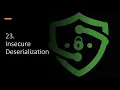 23 Insecure Deserialization
