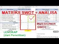 Download Lagu Cara Membuat Matriks SWOT dengan Analisisnya dan Kuesionernya | Lanjutan dari AHP