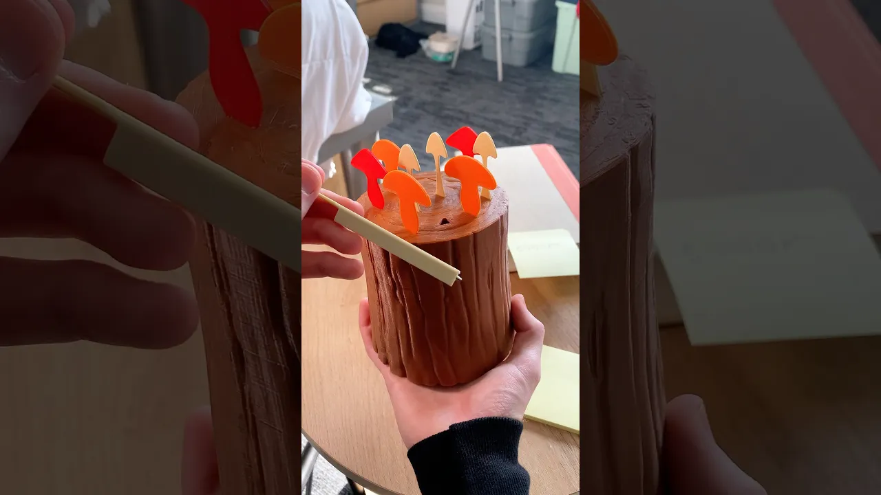 Mushroom Bookmarks with Tree Trunk Stand video thumbnail