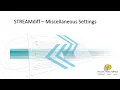 STREAMdiff - Miscellaneous Settings
