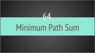 Minimum Path Sum Leetcode 64