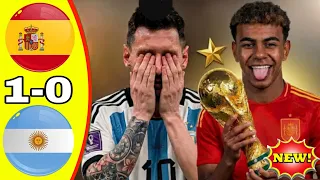 ملخص مباراة إسبانيا والأرجنتين اليوم   نهائي كاس العالم        جميع الأهداف وابرز اللقطات   هدف فران دندنها