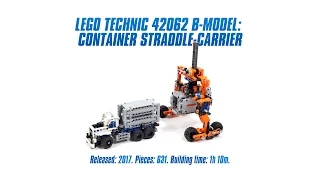 LEGO Technic 42062 B-model: Container Straddle-Carrier Speed Build & Review [4K]