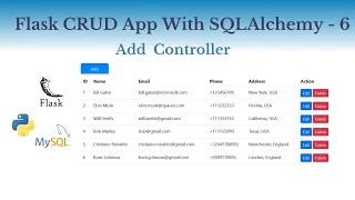 Flask CRUD Application With SQLAlchemy - Add Controller