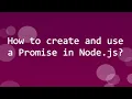 How to create and use a Promise Chaining in Node js
