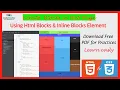 Html block Inline Block Level Element Tutorial Tutorials for Beginner - Code Drishti