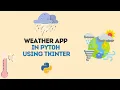 Weather app in python GUI Tkinter Python