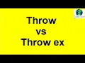 Throw vs Throw ex in C CSharp Interview Questions Answers Difference Between Throw Throw ex