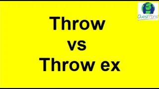 Throw vs Throw ex in C CSharp Interview Questions Answers Difference Between Throw Throw ex