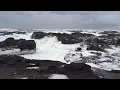 11-6-2016 Foamy ocean waves in Yachats Oregon