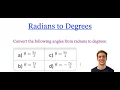 Radians to Degrees