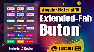 Angular 18 Stylish Extended-Fab Button in Angular Material tutorial Material 3 Design