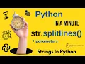str splitlines keepends - Split Python Strings at Line Breaks