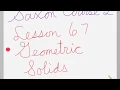 Saxon Course 2 Lesson 67