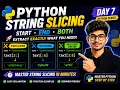 DAY 7 PART 2 Python String Slicing in Hindi Start End Both Slicing Explained
