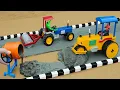 DIY Mini Truck Road Construction After Flood Damage | Brick \u0026 Cement Concrete Road Build