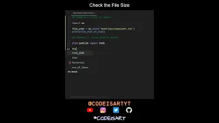 Check the File Size in Python Python Examples Python Coding Tutorial Python Coding Interview