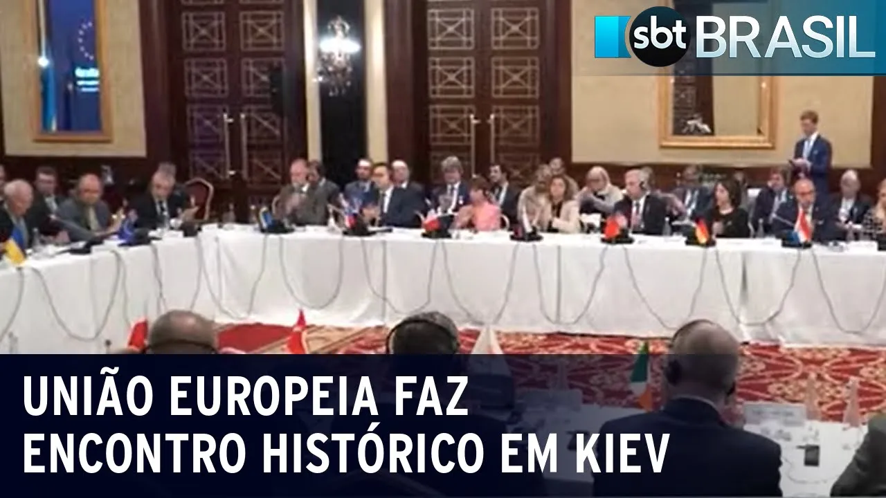 União Europeia faz encontro histórico em Kiev e países discordam sobre apoios |SBT Brasil (02/10/23)