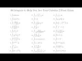 30 Integrals to Help You Ace Your Calculus 2 Final Exam Part 1 of 2