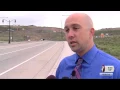 Engineers look at road signs after Mountain View Corridor crash