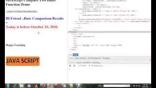 HOW TO COMPARE TWO DATES IN JAVASCRIPT DEMO
