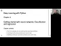DL with Python Getting started with neural networks Chapter 4