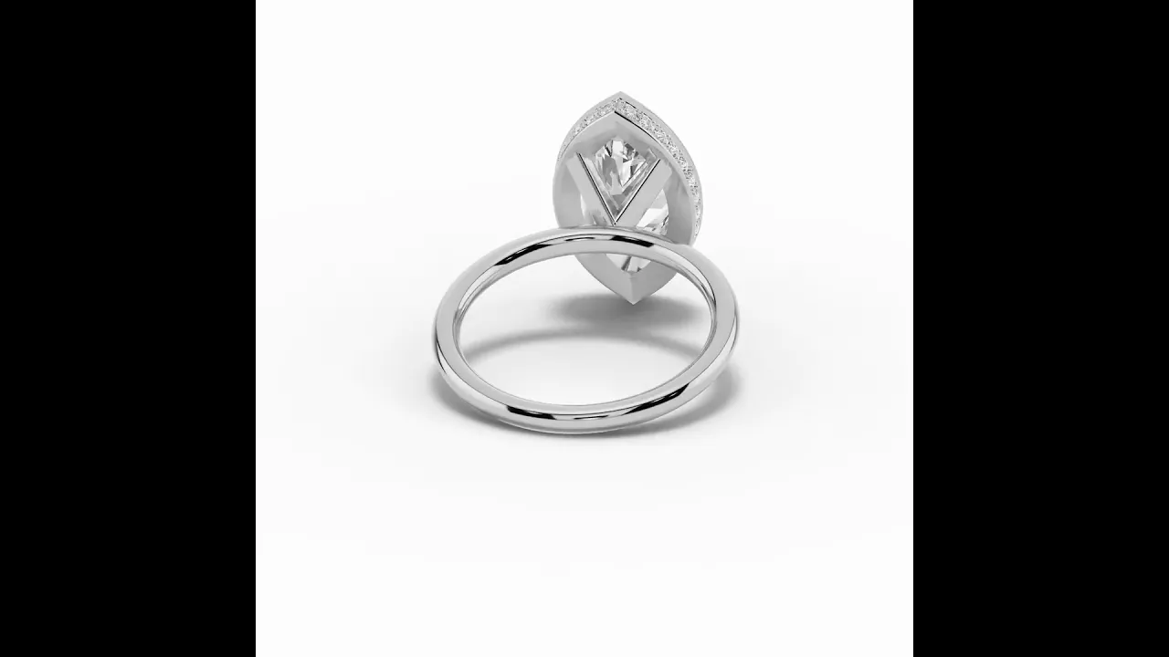 Marquise Nova Halo Engagement Ring