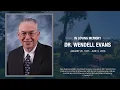Dr Wendell Evans Funeral