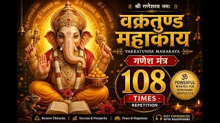 Vakratunda Mahakaya | गणेश मंत्र | Lord Ganesha Mantra - 108 Times | Amrita Nayak | Saroj Sen