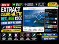 How to Extract Color Palette HEX RGB Code from Website Free Color Picker Eyedropper Chrome Extensi
