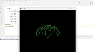 Create a Green Tree Design Using Python Turtle watch now