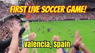 Sneak Peek.  Watching my first Live Soccer (Football) game.  Valencia Spain
