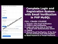 How to make Login and Registration System with Email Verification in PHP MySQL - Full Crash Course
