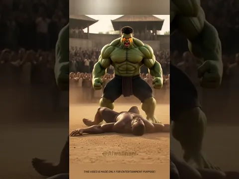 Hulk Vs Gora Wrestler!🔥💪 | Kiya Hulk jeet payega? #hulk #Ai #shorts #aihulk #avengers #shortviral