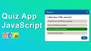 Create Quiz Web App using HTML CSS and JavaScript Quiz App JavaScript