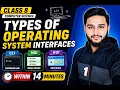 Types of Operating System Interfaces CLI MDI GUI Explained Class 8 Computer Science