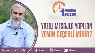 Yazılı mesajla yapılan yemin geçerli midir?