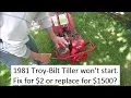 Frustrated User Guide 1981 Troy-Bilt Pony Tiller Will Not Run