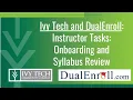 DualEnroll Instructor Tasks Onboard and Syllabus Review