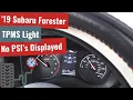 Subaru TPMS Mystery No Tire Pressures Displaying on Dash