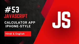 Calculator App in JavaScript Build iPhone Style Calculator Using HTML CSS JavaScript