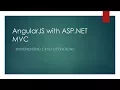 AngularJS with ASP NET C 1 - Implementing CRUD operations Part 1