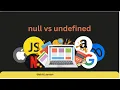 Ep-06 null vs undefined Interview question in JS null undefined Why typeof null is Object