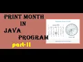 Print Month Project in Java