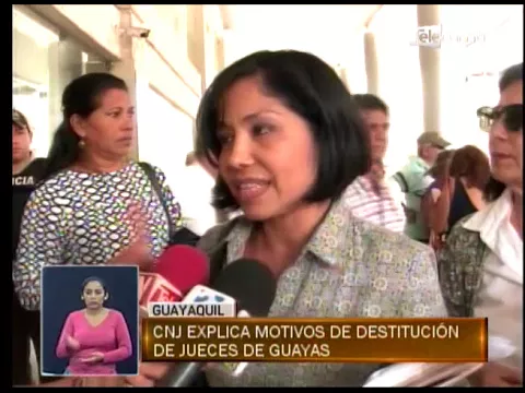 CNJ explica motivos de destitución de jueces de Guayas