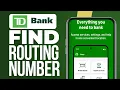 How To Find TD Bank Routing Number On App 2025 Update