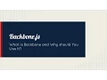 Intro to Backbone js