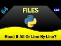 Learn the different methods of reading data in from a file in